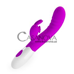 Основное фото Rabbit-вибратор Pretty Love Cerberus с язычком для клитора BI-014795 пурпурный 20,6 см