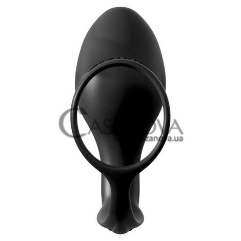 Основное фото Анальная пробка и эрекционное кольцо Anal Fantasy Ass-Gasm Cockring Advanced Plug чёрная 12,1 см