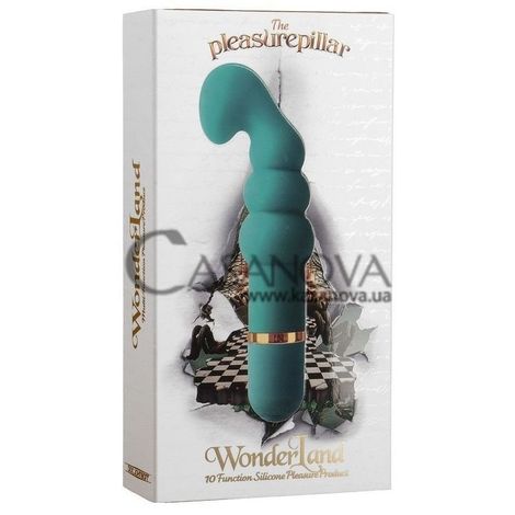 Основне фото Вібратор Doc Johnson WonderLand The Pleasurepillar бірюзовий 13,5 см