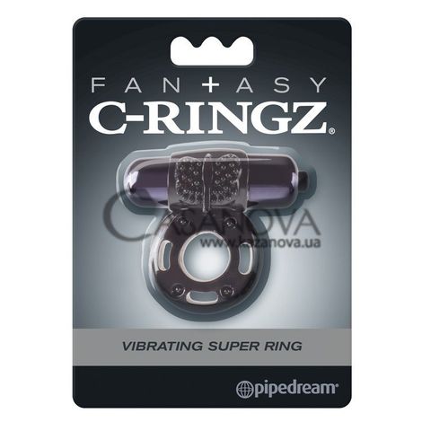 Основное фото Виброкольцо Fantasy C-Ringz Vibrating Super Ring чёрное