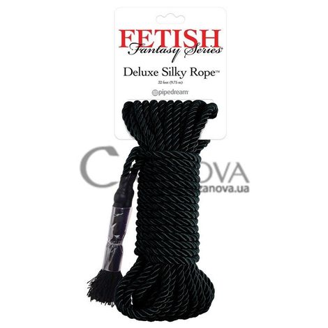Основне фото Мотузка для зв'язування Fetish Fantasy Series Deluxe Silky Rope чорна 9,8 м