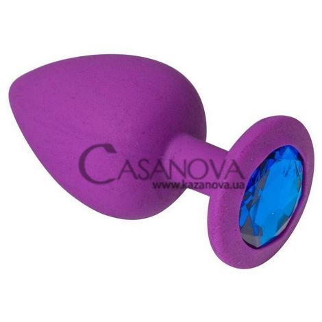 Основное фото Анальная пробка Crystal Purple Silicone Sapphire L сиреневая 9 см