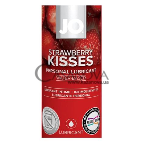 Основне фото Пробник оральної змазки JO Strawberry Kisses полуниця 10 мл