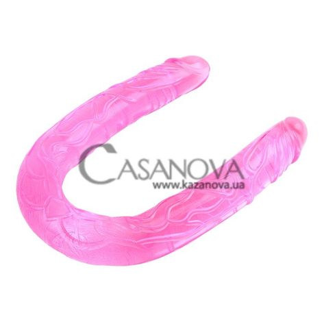 Основне фото Подвійний фалоімітатор Chisa Hi-Basic Jelly Flexible Double Dong рожевий 50,5 см