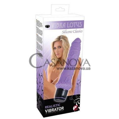 Основне фото Вібратор Vibra Lotus Realistic Vibrator світло-фіолетовий 25 см
