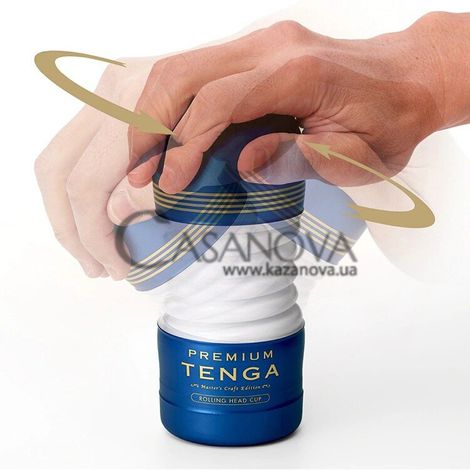 Основне фото Мастурбатор Tenga Premium Rolling Head Cup синій