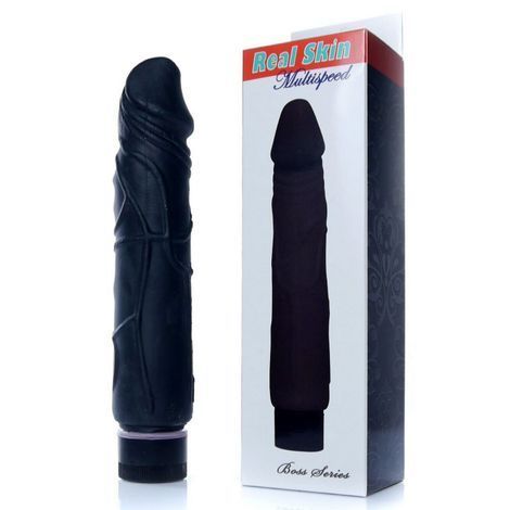 Основное фото Вибратор Boss Series Real Skin чёрный 22 см