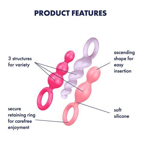 Основне фото Набір анальних пробок Satisfyer Plugs Booty Call різнокольоровий
