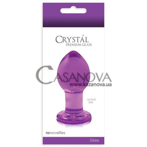 Основное фото Анальная пробка Crystal Premium Glass Medium фиолетовая 8 см