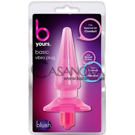 Основное фото Анальная вибропробка B Yours Basic Vibra Plug розовая 11,4 см