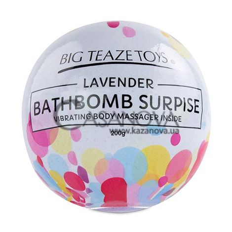 Основне фото Бомбочка для ванни Big Teaze Toys Bath Bomb Surprise з віброкулею всередині та ароматом лаванди фіолетова