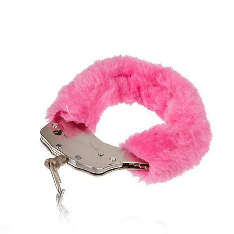 Основное фото Металлические поножи с мехом OOTB Furry Legcuffs розовые