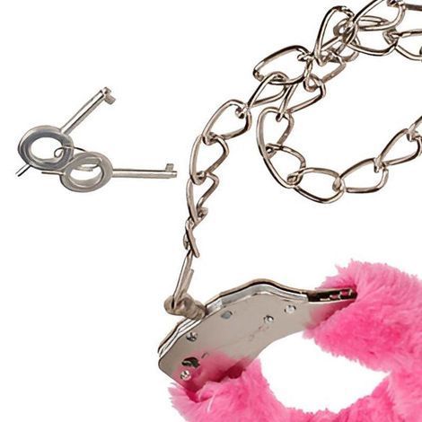 Основное фото Металлические поножи с мехом OOTB Furry Legcuffs розовые
