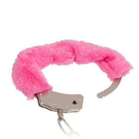 Основное фото Металлические поножи с мехом OOTB Furry Legcuffs розовые