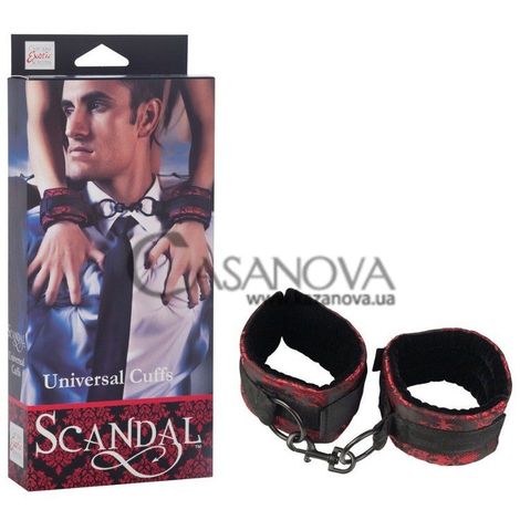 Основне фото М'які наручники Scandal Universal Cuffs чорно-червоні