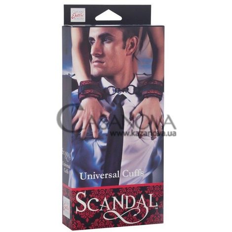 Основне фото М'які наручники Scandal Universal Cuffs чорно-червоні