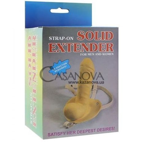 Основное фото Полый страпон Solid Extender Strap-On телесный 15,5 см