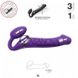 Додаткове фото Безремінний страпон з вібрацією Strap-On-Me Vibrating Bendable Strap-On XL фіолетовий 15,8 см