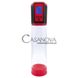 Дополнительное фото Автоматическая вакуумная помпа Men Powerup Passion Pump Premium Rechargeable Automatic LCD Pump красная с прозрачным