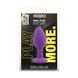 Дополнительное фото Силиконовая анальная пробка EGZO Silicone Purple Round Plug S фиолетовая с бирюзовым кристаллом 7 см