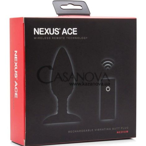 Основне фото Анальна вібропробка Nexus Ace Medium чорна 14 см