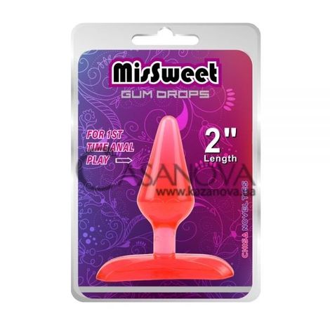 Основное фото Анальная пробка MisSweet Gum Drops красная 6,6 см