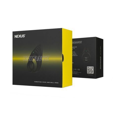 Основное фото Двойное эрекционное виброкольцо Nexus Enhance Vibrating Cock and Ball Ring чёрное 10,5 см