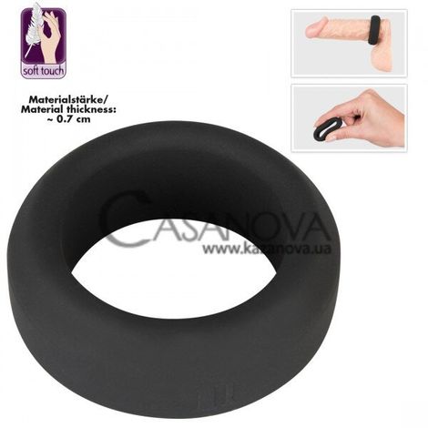 Основное фото Эрекционное кольцо Black Velvets Cock Ring чёрное 2,6 см
