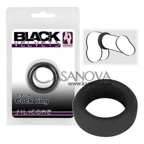 Основне фото Ерекційне кільце Black Velvets Cock Ring чорне 2,6 см