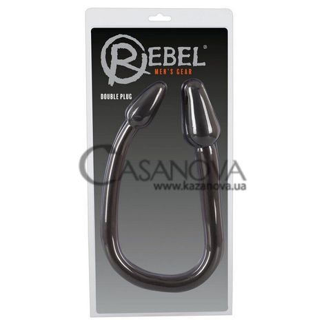 Основне фото Двостороння анальна пробка Rebel Men's Gear Double Plug чорна 78 см