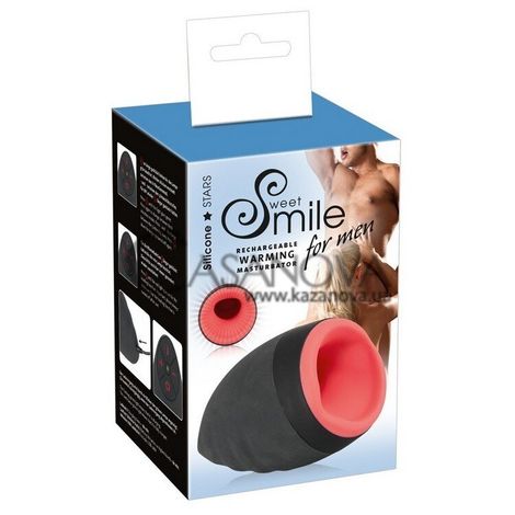 Основное фото Оральный мастурбатор Sweet Smile Warming For Men чёрно-розовый
