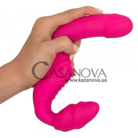 Основное фото Безремневой страпон с вибрацией Vibrating Strapless Strap-On розовый 21,8 см