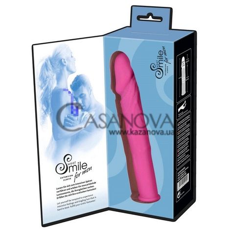 Основне фото Подовжувальна насадка на член Smile For Men Extension Sleeve світло-рожева 18,2 см