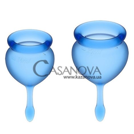 Основное фото Набор из 2 менструальных чаш Satisfyer Feel Good синий