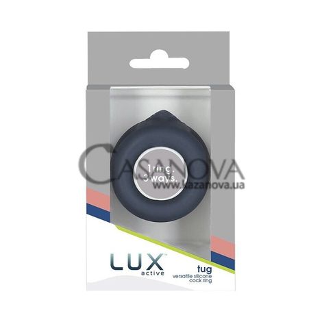 Основное фото Двойное эрекционное кольцо Lux Active Tug тёмно-синее