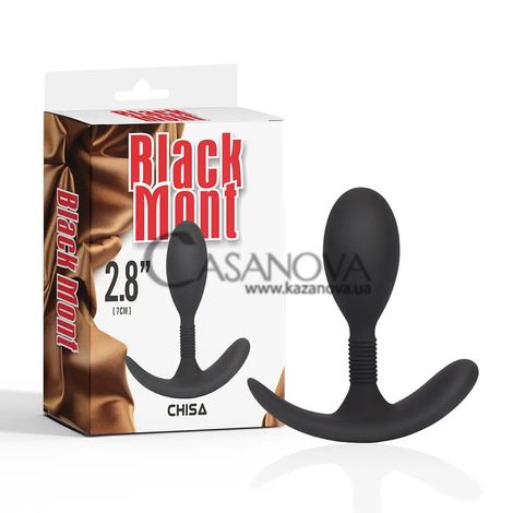 Основное фото Анальная пробка Black Mont Chisa S черная 8,6 см