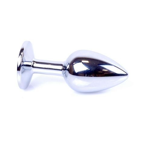 Основное фото Анальная пробка Boss of Toys Boss Series Exclusivity Jewellery Silver Plug S BS6400013 серебристая с чёрным камнем 7 см