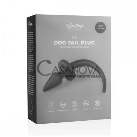 Основное фото Анальная пробка EasyToys Dog Tail Plug L чёрная 10,5 см