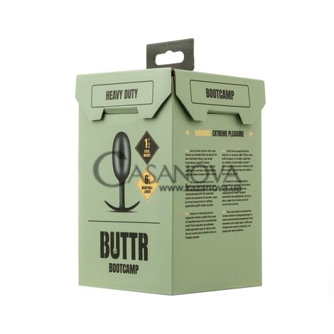 Основное фото Анальная пробка с дополнительным весом BUTTR Heavy Duty Weighted Butt Plug чёрная 16,7 см