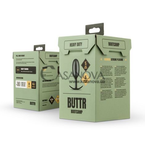 Основне фото Анальна пробка з додатковою вагою BUTTR Heavy Duty Weighted Butt Plug чорна 16,7 см