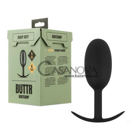 Основное фото Анальная пробка с дополнительным весом BUTTR Heavy Duty Weighted Butt Plug чёрная 16,7 см