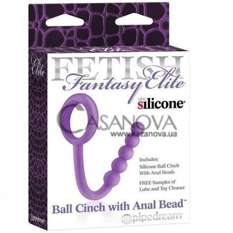 Основное фото Анальный стимулятор с кольцом Ball Cinch With Anal Bead фиолетовый 15 см