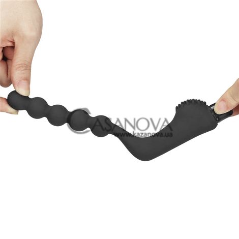 Основное фото Анальный стимулятор с вибрацией LoveToy Silicone Power Beads Stimulator чёрный 21,6 см