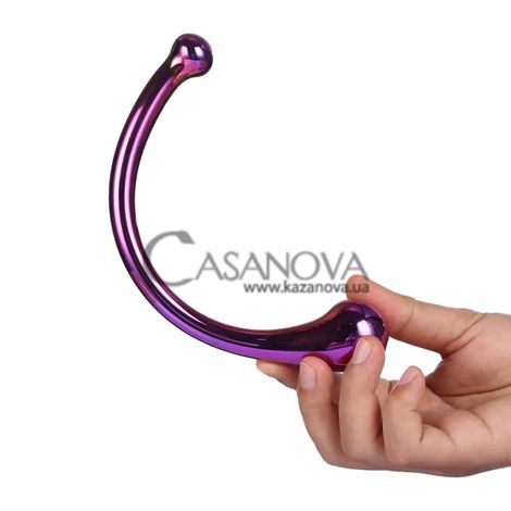 Основне фото Подвійний фалоімітатор Glamour Glass Curved Wand різнокольоровий 17 см