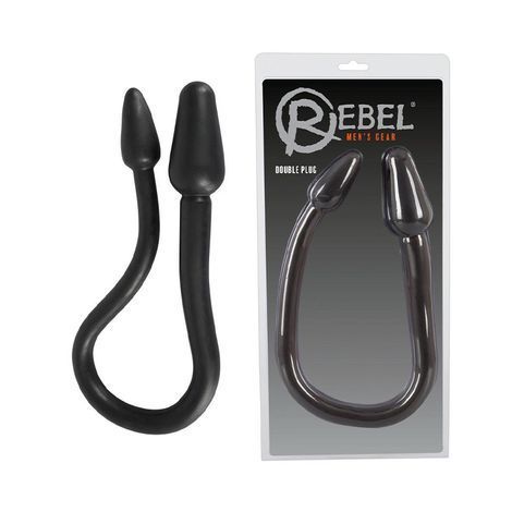 Основное фото Двухсторонняя анальная пробка Rebel Men's Gear Double Plug чёрная 78 см