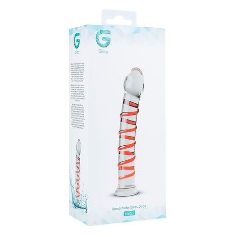 Основне фото Фалоімітатор Gildo Handmade Glass Dildo No.15 прозоро-червоний 17,5 см