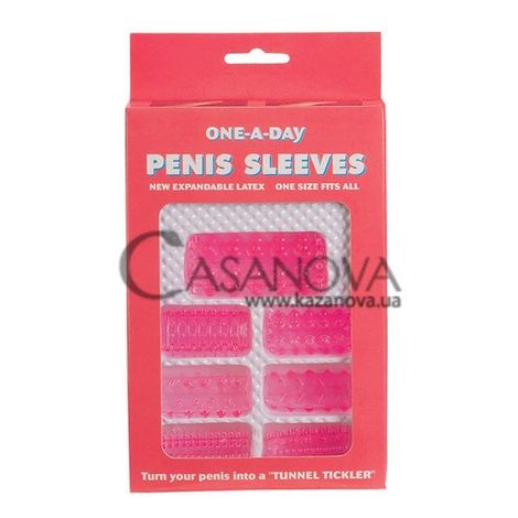 Основне фото Набір насадок One-A-Day Penis Sleeves рожевий