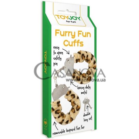 Основне фото Наручники з плюшем Furry Fun Cuffs леопардові