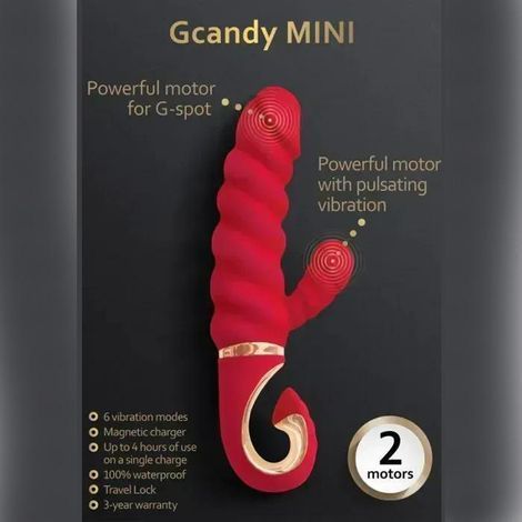 Основное фото Rabbit-вибратор Gvibe Gcandy Mini с витым стволом красный 19 см
