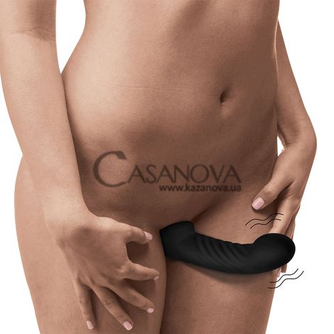 Основное фото Страпон надувной с вибрацией Xr Brands Strap U Ergo-Fit Twist чёрный 23,9 см